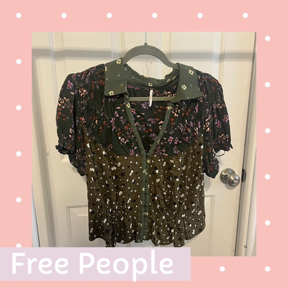 Free People Floral Blouse